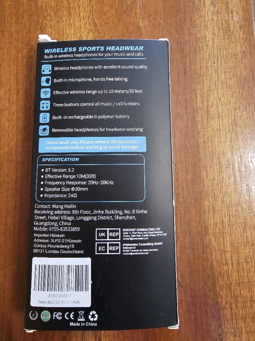 Wireless Sports Headwear - Black - Picture 2 of 3